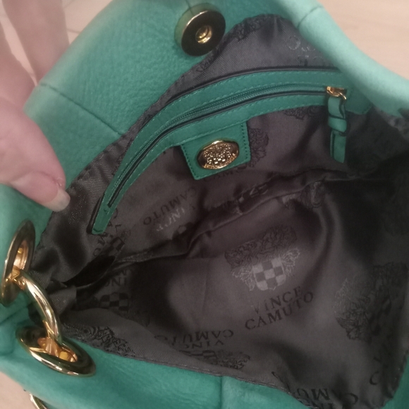 Vince Camuto Bags Vince Camuto Green Leathersuede Crossbody